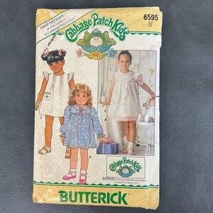 Cabbage Patch Kids Butterick 6595 sewing girls pattern + doll outfit